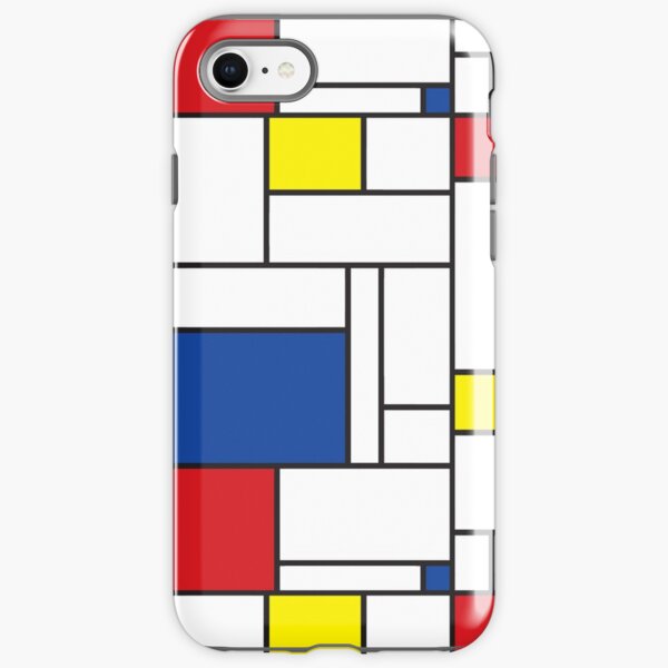 Mondrian Minimalist De Stijl Modern Art II © fatfatin iPhone Tough Case