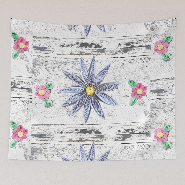 Item preview, quilled pink and white flowers  designed and sold by Stephanie  Skeem.