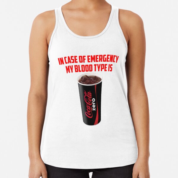 My Blood Type Is Coke Zero Racerback Tank Top