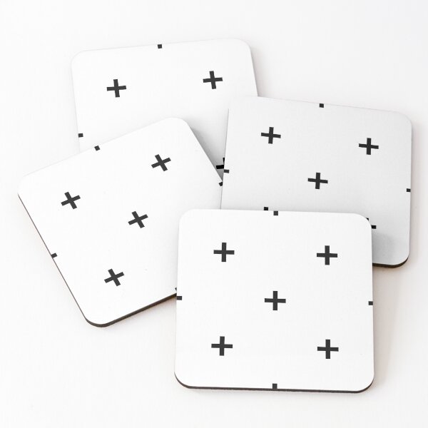 Item preview, Plus Sign in White + Black designed and sold by Lisa Barry.