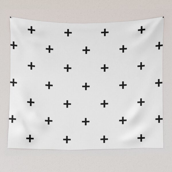 Item preview, Plus Sign in White + Black designed and sold by Lisa Barry.