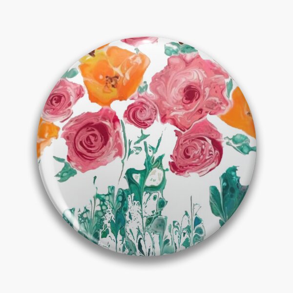 Roses and Poppies II Pin