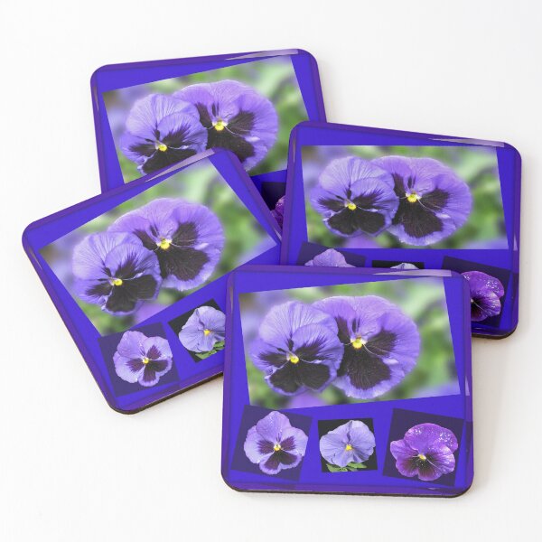 Item preview, Got the Blues - Purple Pansies Collage designed and sold by BlueMoonRose.
