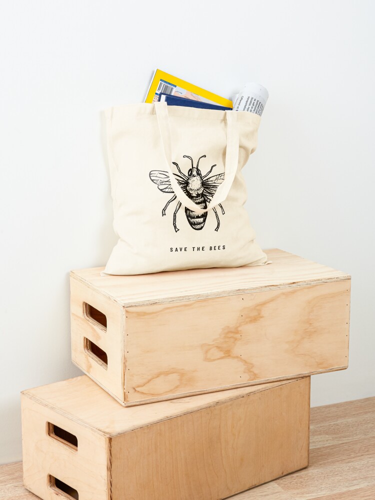 Bee Shirt with Honeybee Pencil Drawing and Save The Bees Quote