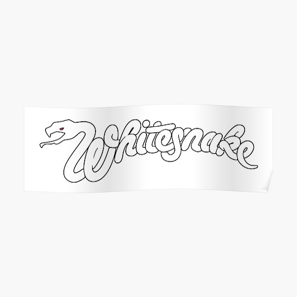 Whitesnake White Snake Logo Poster By Pop Pop P Pow Redbubble