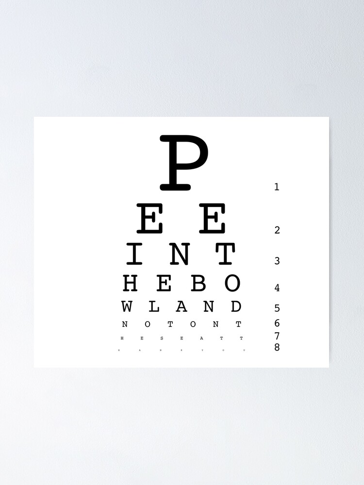 pee-in-the-bowl-eye-doctor-chart-poster-for-sale-by-shogibear-redbubble