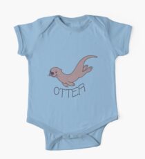 Body de manga corta para bebé Camisa linda de la nutria de río