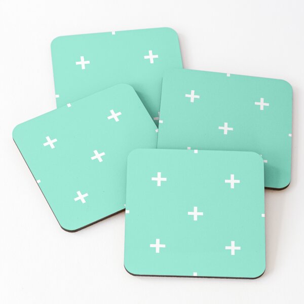 Item preview, Plus Sign in Mint + White designed and sold by Lisa Barry.