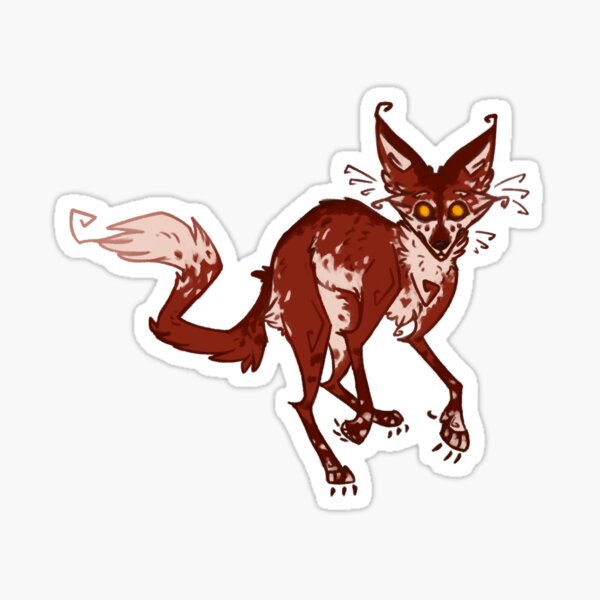 Frightened Fox Sticker