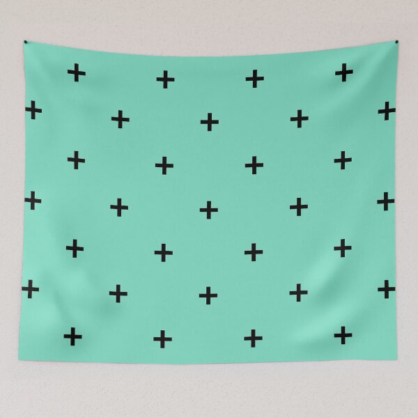 Item preview, Plus Sign in Mint + Black designed and sold by Lisa Barry.