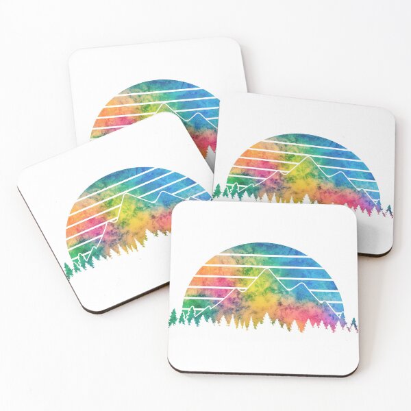 Item preview, Rainbow Mountain Silhouette designed and sold by RoseMakesPrints.