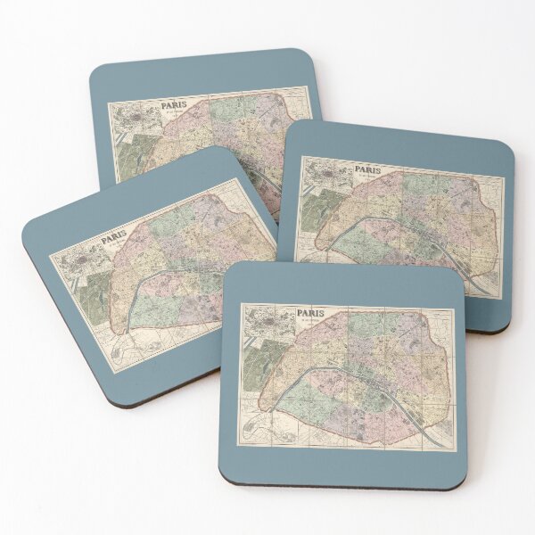 Item preview, Paris Map / 1878 Environs of Paris designed and sold by FuzzyHoney.