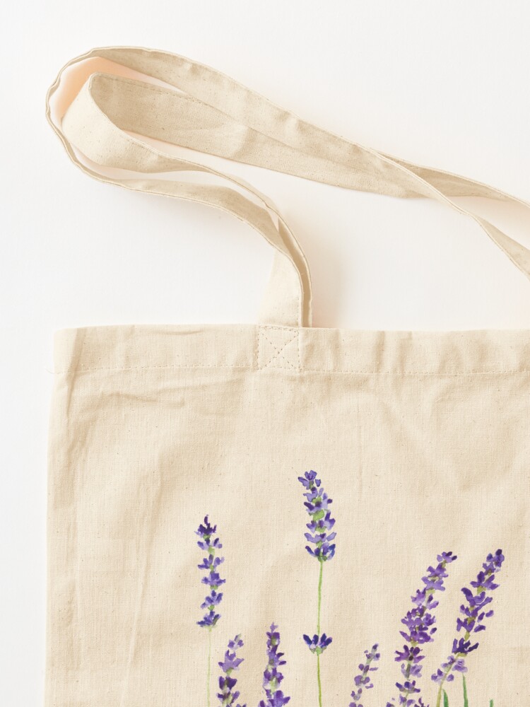 Purple Lavender Horizontal Watercolor Tote Bag by Color Color - Fine Art  America