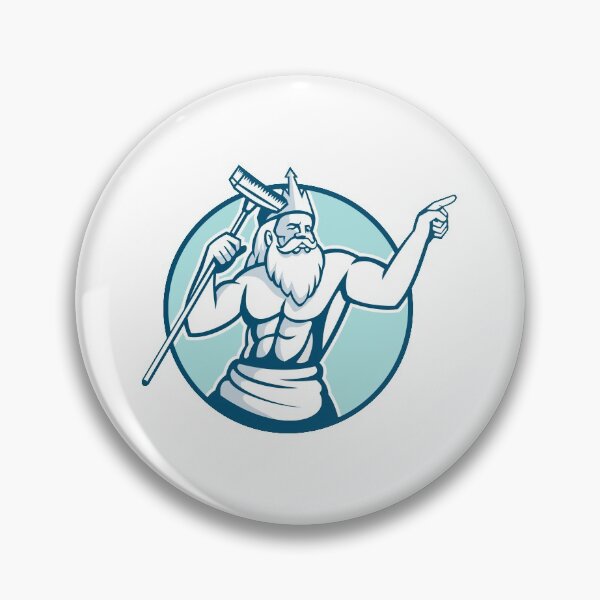 Item preview, Neptune Holding Pool Scrub Mascot designed and sold by patrimonio.