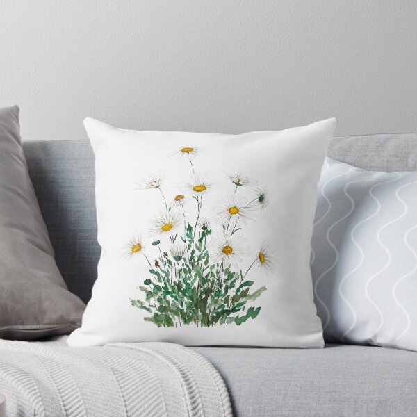 Aperçu de l'œuvre aquarelle de marguerite blanche peinte à la main  créée et vendue par ColorandColor.
