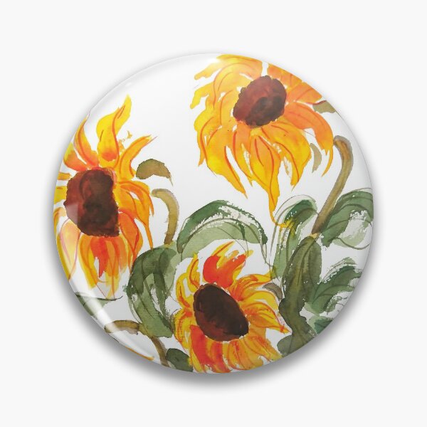 Item preview, hand painted sunflower watercolor 2018 designed and sold by ColorandColor.