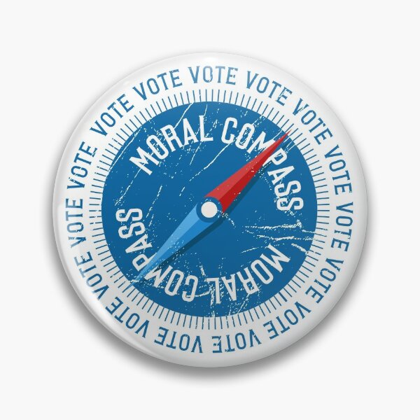 Item preview, moral compass, all directions point to vote designed and sold by DKMurphy.