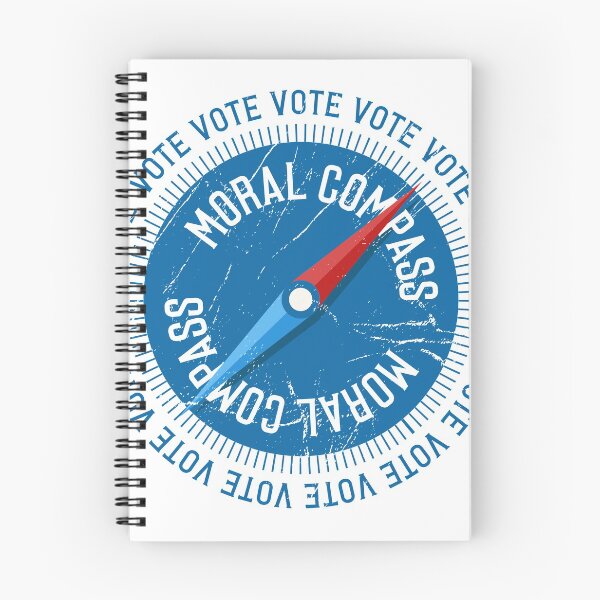 Aperçu de l'œuvre boussole morale, toutes les directions pointent pour voter créée et vendue par DKMurphy.