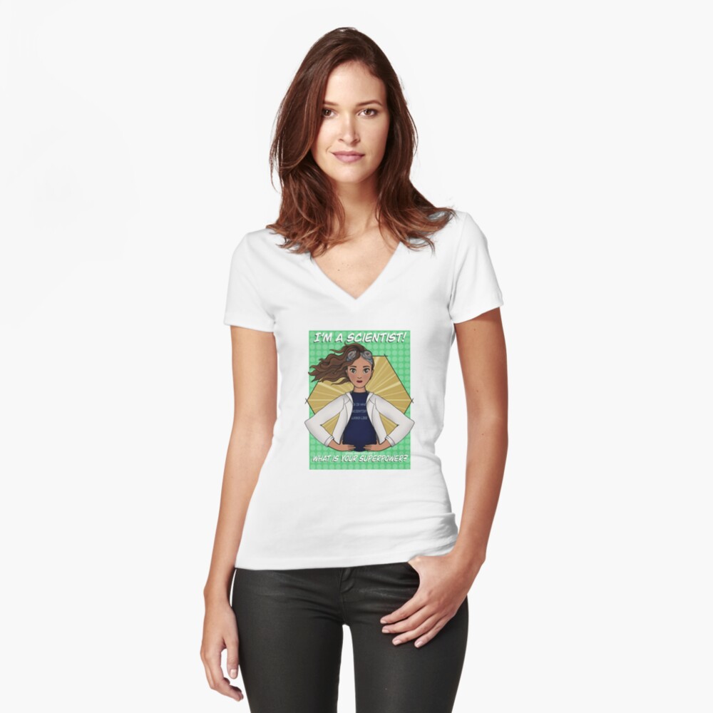 Item preview, Fitted V-Neck T-Shirt designed and sold by semarhy.