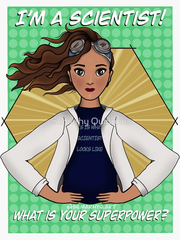 Thumbnail 3 of 3, Sticker, Super Scientist designed and sold by semarhy.