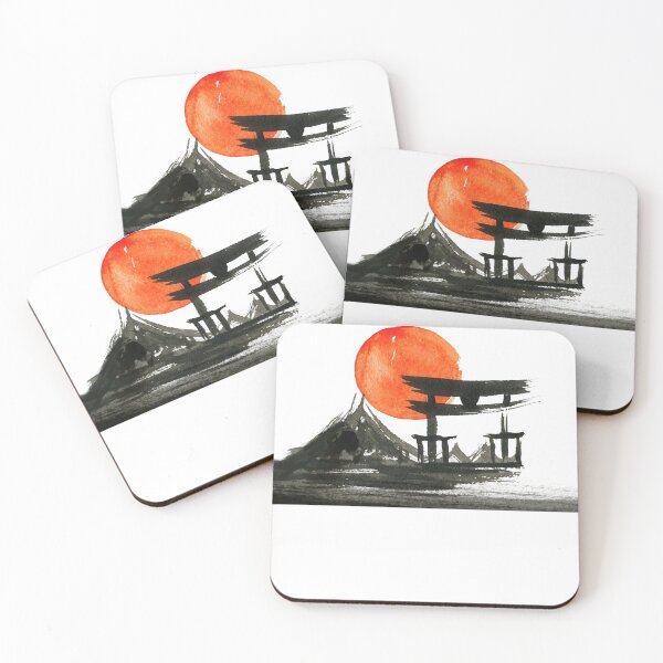 Item preview, JAPAN TORII GATE & MOUNT FUJI on SUNSET BEACH designed and sold by azamaniacox.
