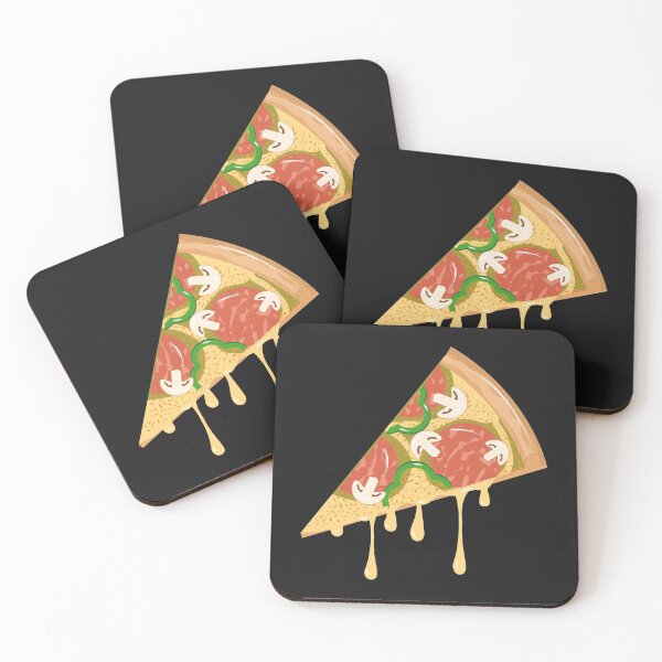 Item preview, Slice of pizza with salami, peppers, mushrooms, cheese designed and sold by Kisho.