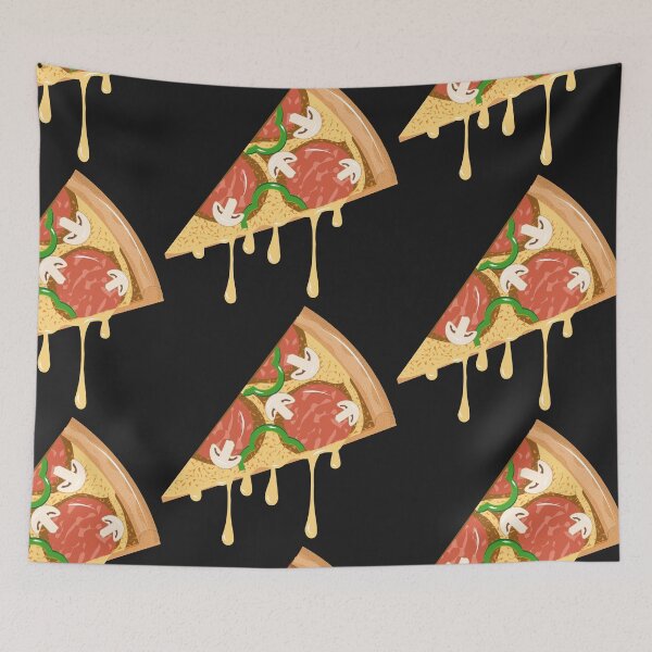 Item preview, Slice of pizza with salami, peppers, mushrooms, cheese designed and sold by Kisho.