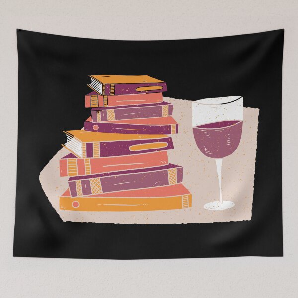 Item preview, Books and wine. designed and sold by emphatic.
