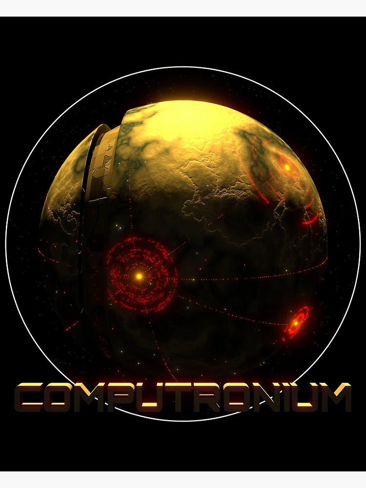 Aperçu 3 sur 3. Poster avec l'œuvre Planète Computronium - Jaune Tarsariss créée et vendue par SmartGalaxy.