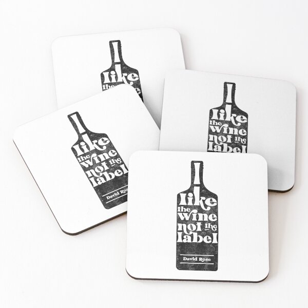 I like the wine, not the label. David Rose describes being Pansexual to Stevie Budd on Schitt's Creek Coasters (Set of 4)