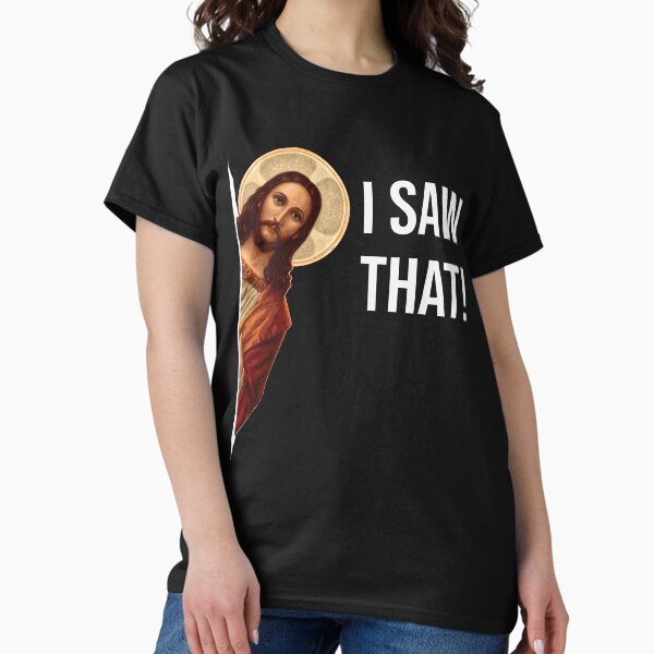 Vista previa del artículo con la obra «Meme de Jesús lo vi», diseñado y vendido por Beltschazar.