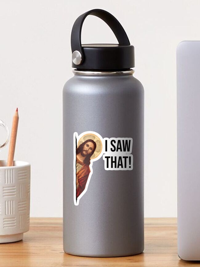 Thumbnail 1 von 3, Sticker, Jesus Meme, das habe ich gesehen designt und verkauft von Beltschazar.