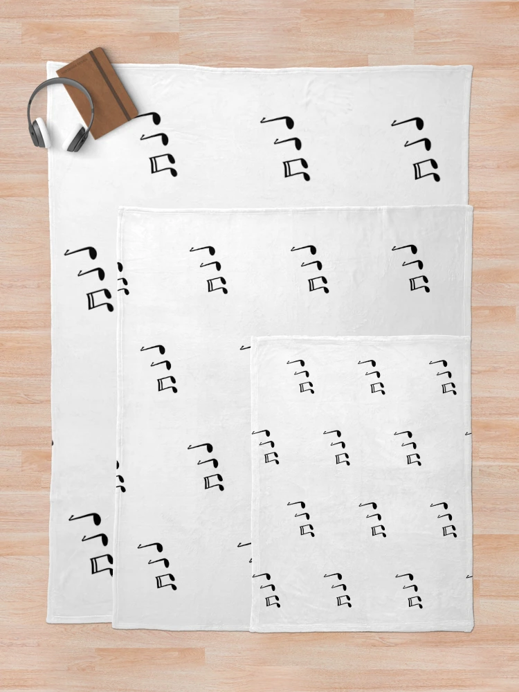 Thumbnail 5 of 6, Throw Blanket, Musical notes designed and sold by SPF14.