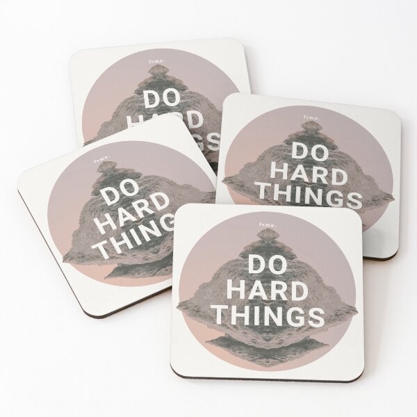 Item preview, [ femn. ] Do Hard Things  - Inspirational Quotes designed and sold by Miscellaneous Co..