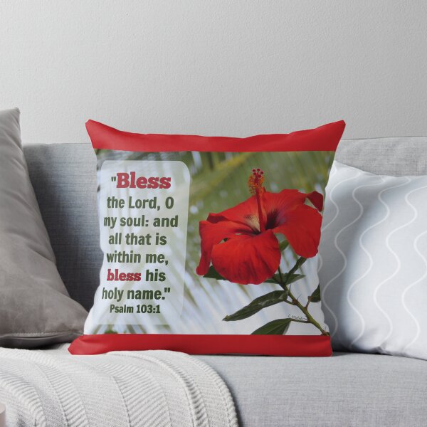 Item preview, Psalm 103:1 with Red Hibiscus designed and sold by Linda Walsh.