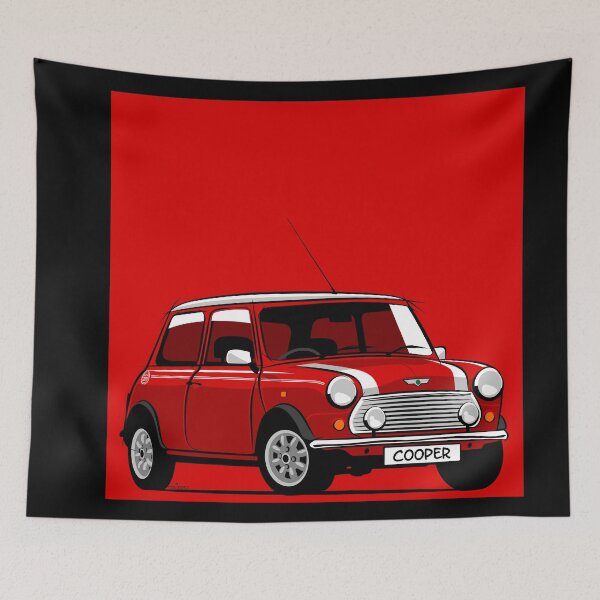 Item preview, Classic Mini red designed and sold by car2oonz.