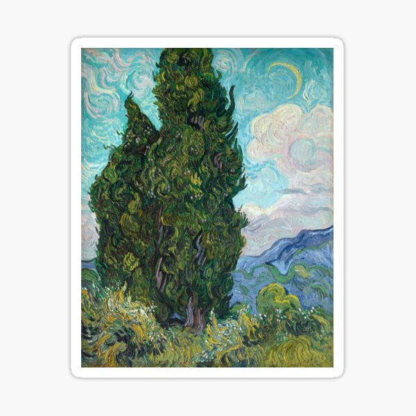 Item preview, Vincent Van Gogh Cyprus Cypruses Cyprusses tree trees designed and sold by Fine Artworks.