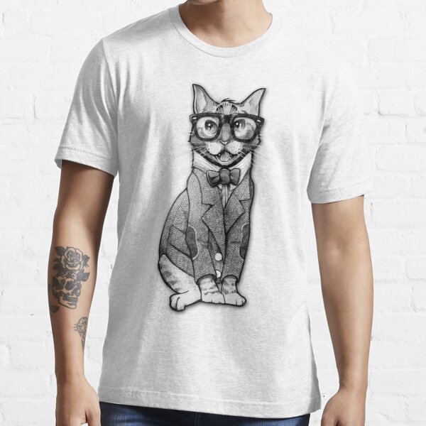 Cat Rebellion - Stylish cat with sunglasses and gold chain Essential  T-Shirtundefined by LV-creator