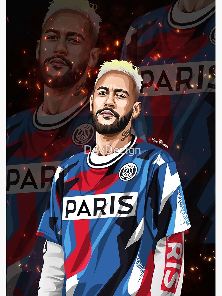 Neymar Jr Greeting Card By Davdezign Redbubble