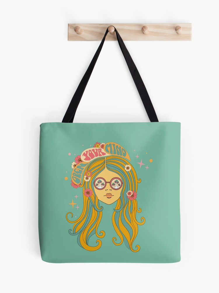 Buy Funky Mushroom Print Tote Bag Design Psychedelic 70s Style