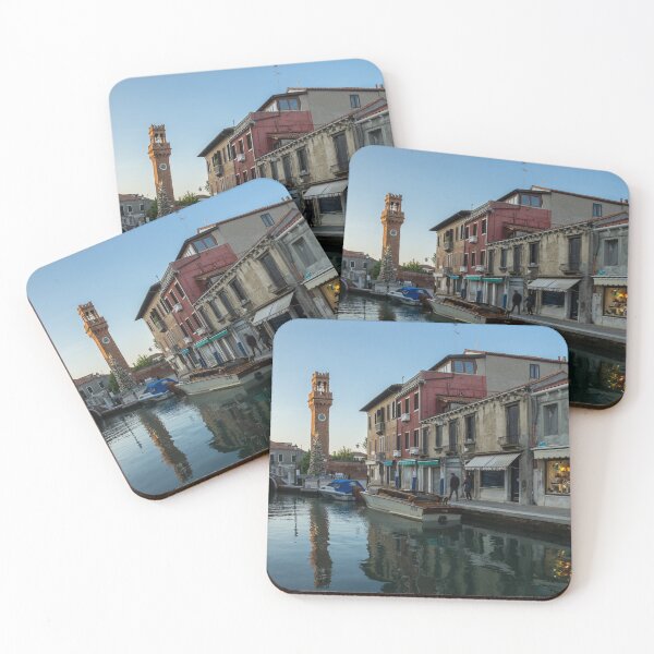Item preview, Vibrant Murano Island - Clock Tower Torre dell Orologio with a Christmas Tree Made of Glass designed and sold by Georgia Mizuleva.