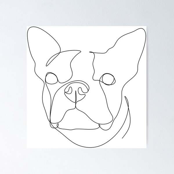 Item preview, Dog  line illustration. dog Line art. Pets art. Dog print. Dog line drawing case. Dog t-shirt designed and sold by OneLinePrint.