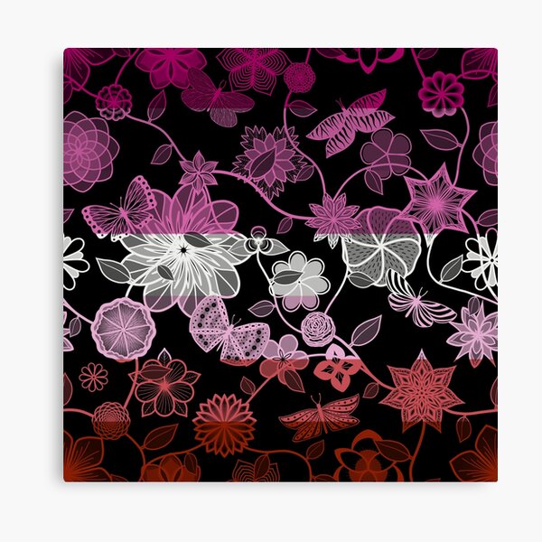 Butterfly Garden, Pride Flag Series - Lesbian Canvas Print