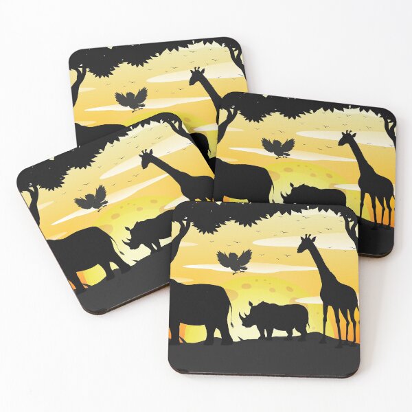 Item preview, Silhouette Safari Scene at Dawn designed and sold by JAKE7.