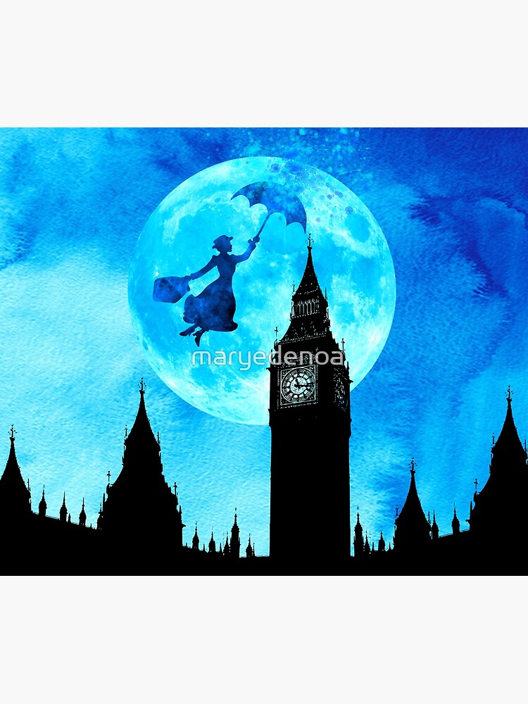 Magical Watercolor Night - Mary Poppins by maryedenoa
