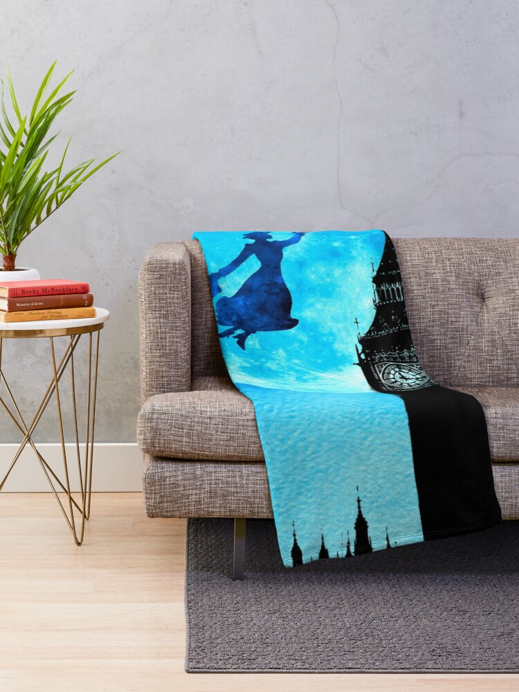 Alternate view of Magical Watercolor Night - Mary Poppins Throw Blanket