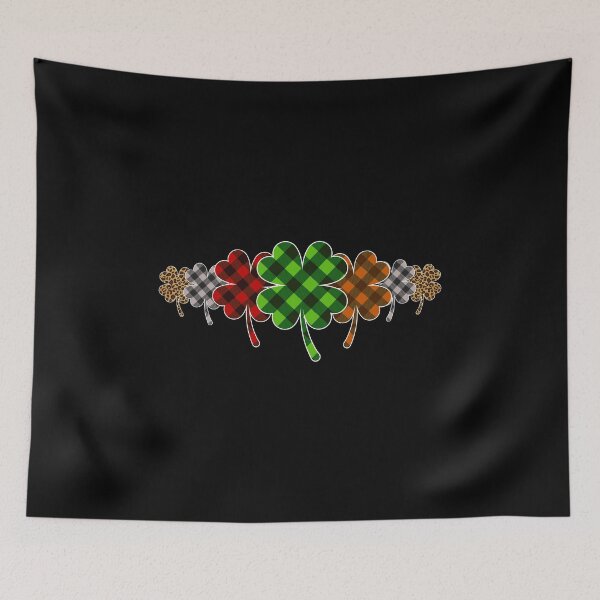 Item preview, Buffalo Plaid Shamrock St Patricks Day Leopard Shamrock designed and sold by 2blackcherries.