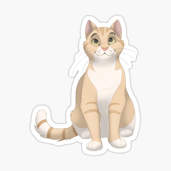 Red striped shorthair cat Sticker