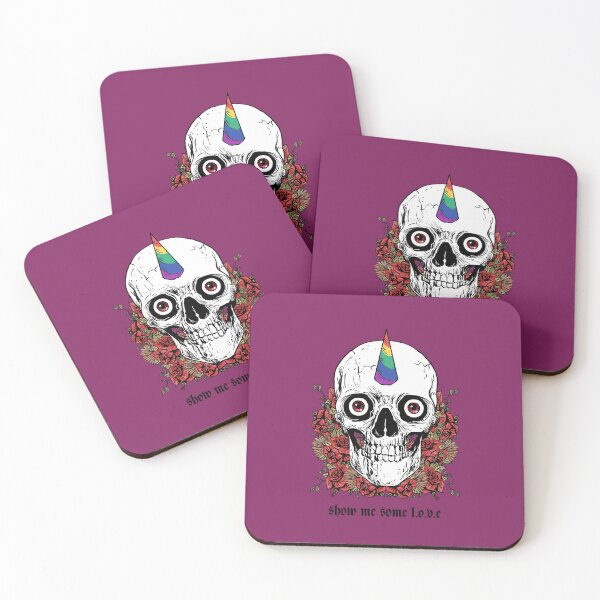 Item preview, Show me some love unicorn Skull designed and sold by ShirtzTonight.
