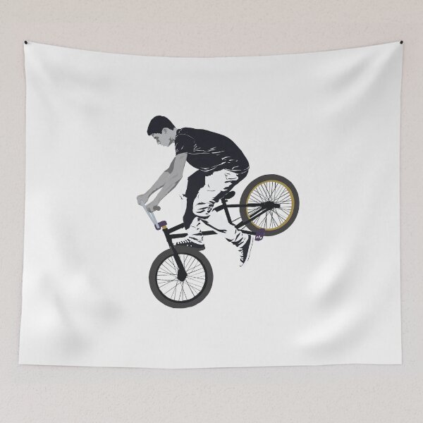 Item preview, BMX Cyclist Doing Wheelies designed and sold by RampedUpUK.